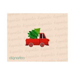 Christmas Truck & Tree Svg Jpg Png Digital Download, Christmas truck svg, Red Christmas truck svg, Truck svg, Christmas