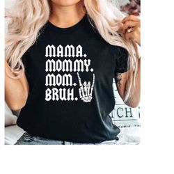 Mama Mommy Mom Bruh Comfort Colors Shirt, Birthday Gift For Mom, Heavy Metal Mom Tshirt, Rocker Mom T-Shirt, Mothers Day