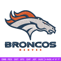 Denver Broncos Embroidery Design, Logo Embroidery, NCAA Embroidery, Embroidery File, Logo shirt, Digital download.