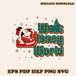 Retro Mickey Walt Disney World Christmas SVG Cricut File