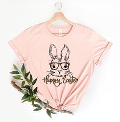 Bunny with Leopard Glasses Shirt Png, Easter Shirt Png, Easter bunny graphic tee, Easter Shirt Pngs for women,Ladies Eas