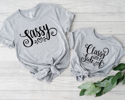 Classy With A Side Of Sassy, Sassy Shirt Png, Family Shirt Png, Mommy and Me Shirt Png, Mom Shirt Png, Matching Shirt Pn