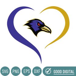 Baltimore Ravens Heart Logo Svg, Cincinnati Bengals Svg, Sport Svg, Football Teams Svg, NFL Svg