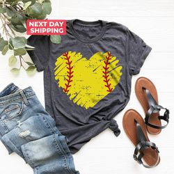 distressed softball heart shirt png, softball shirt png, softball heart shirt png, softball mom shirt png, baseball hear