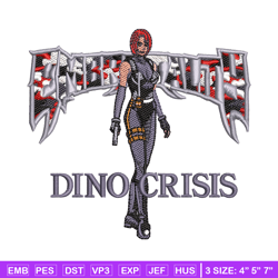 Dino Crisis embroidery design, Dino Crisis embroidery, logo design, embroidery file, logo shirt, Digital download.