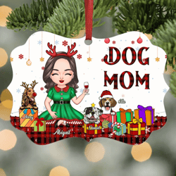 Custom Dog Mom Aluminum Ornament - Perfect Gift for Dog Lovers