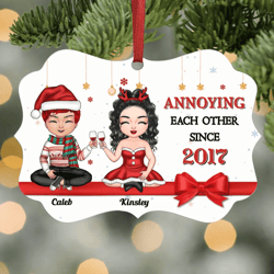 Annoying Each Other: Personalized Aluminium Ornament - Perfect Gift for Couples