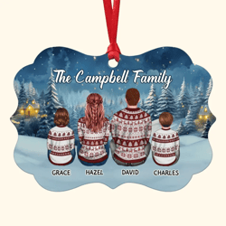 Custom Aluminum Christmas Ornament: Personalized Family Gift