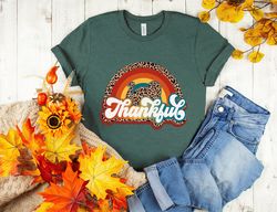 Leopard Turkey Shirt Png, Cheetah Turkey Shirt Png,Thanksgiving Shirt Png,Thankful Shirt Png,Fall Shirt Png,Rainbow Than