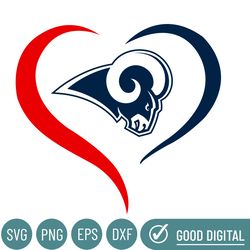 Los Angeles Rams Heart Logo Svg, Cincinnati Bengals Svg, Sport Svg, Football Teams Svg, NFL Svg