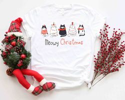 Meowy Christmas Shirt Png, Christmas Cat Shirt Png, Merry Christmas, Cat Lover Shirt Png, Christmas Gift, Christmas Gift
