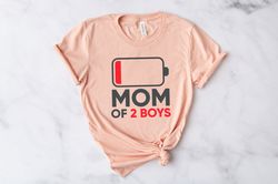 Mom of 2 Boys Funny Mothers Day Shirt Png, Mom of 2 Boys Shirt Png Gift from Son, Womens Clothing for Mom Wife, Mom Gift
