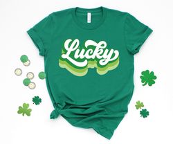 Retro Lucky Shirt Png, Retro St Patricks Day Shirt Png, Lucky Shirt Png, St Patricks Day Shirt Png, Cute St Pattys Shirt