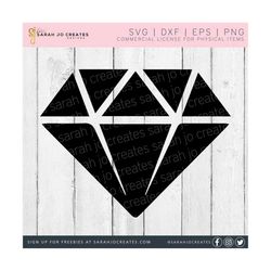 Diamond SVG - Diamond Silhouette Svg - Gemstone Svg - Diamond Ring Svg - Diamond Vector - Diamond Clipart