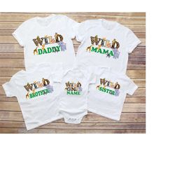 Family Wild One Shirts, Wild One 1st Birthday Shirt, Family Safari Matching Shirts, Wild One Family Matching Shirts LS58
