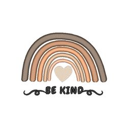 Be Kind Rainbow Embroidery Design,  Black Lives Matter Embroidery File,  3 Sizes, Instant Download