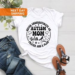 Never Underestimate An Autism Mom Shirt PNG, Autism Mom Tee, Inclusion Matter Shirt PNG, Equality Shirt PNG, Autism Awar