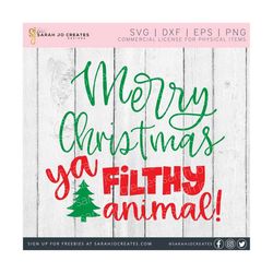 Merry Christmas Ya Filthy Animal SVG - Home Alone Quote Svg - Winter SVG - Christmas SVG - Ornament Svg - Funny Christmas Svg