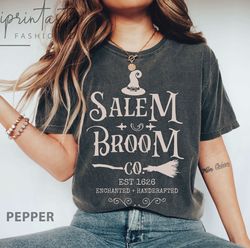 Comfort Colors, Salem Broom Co Shirt Png, Sanderson Sisters, Halloween Witch Shirt Png, funny Halloween T-Shirt Png, goo
