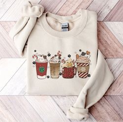 Cute Cats in Christmas Coffee Late, Christmas gift for cat owners, Christmas coffee SweaT-Shirt Png, Christmas cat SweaT