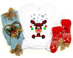 Cute Reindeer Shirt PNG, Reindeer Shirt PNG, Buffalo Plaid Shirt PNG, Funny Christmas, Christmas Shirt PNG, Merry Christ