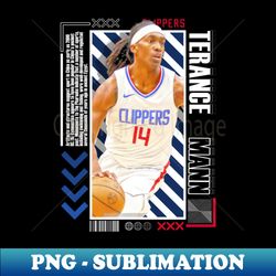 Terance Mann basketball Paper Poster Clippers 9 - Digital Sublimation Download File - Boost Your Success with this Inspirational PNG Download