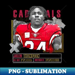 Jalen Thompson Football Paper Poster Cardinals 10 - Decorative Sublimation PNG File - Boost Your Success with this Inspirational PNG Download