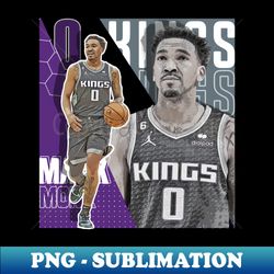 Malik Monk basketball Paper Poster Kings 7 - PNG Transparent Sublimation File - Vibrant and Eye-Catching Typography