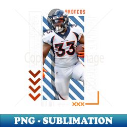 Javonte Williams Football Paper Poster Broncos 9 - Trendy Sublimation Digital Download - Capture Imagination with Every Detail