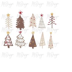Woodland Christmas Tree SVG Files for Cricut, Silhouette Cameo - Great for Xmas Stickers, Gift Tags, Cutting Vinyl, Iron