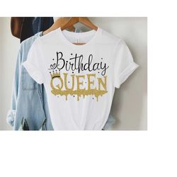 Birthday Queen SVG Cutting Files for Cricut - Birthday T Shirt Design - Use with Glitter Vinyl - DIY Iron On - Sublimati