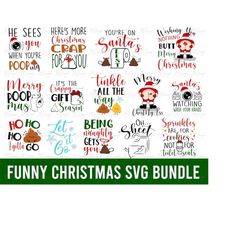 Toilet Paper SVG Cricut Cutting Files - Funny Christmas Designs for Gag Gifts, Bathroom Signs, Stickers, Christmas Cards