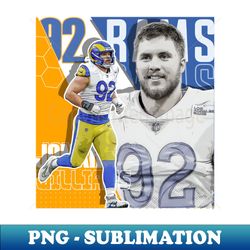 Jonah Williams Football Paper Poster Rams 7 - PNG Sublimation Digital Download - Transform Your Sublimation Creations