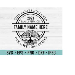 Family Reunion Tree SVG 2023 | Our Roots Run Deep SVG | Family Reunion SVG Files for Cricut Silhouette | Family Reunion