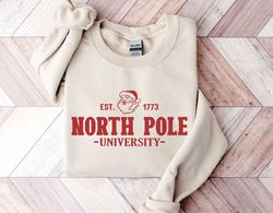 North Pole University SweaT-Shirt Png, North Pole University sweater,  North Pole Xmas  SweaT-Shirt Png, Trendy Christma