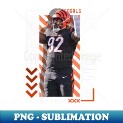 BJ Hill Football Paper Poster Bengals 9 - PNG Sublimation Digital Download - Fashionable and Fearless