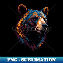 splash art bear head - exclusive png sublimation download - stunning sublimation graphics