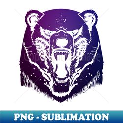Angry Polar Bear - Elegant Sublimation PNG Download - Create with Confidence