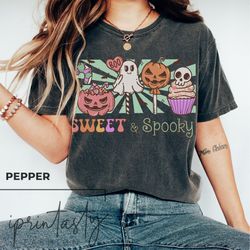 Sweet and Spooky Shirt Png, Shirt  Pngfor fall, Black Cat T-Shirt Png, Halloween Black Cat Design, Fall Shirt Png,    ha