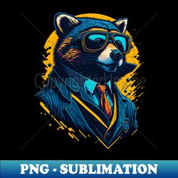 Boss Raccoon - Creative Sublimation PNG Download - Bring Your Designs to Life