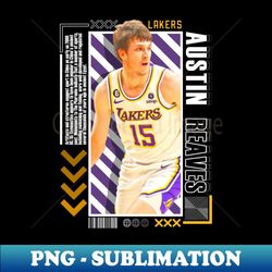 Austin Reaves basketball Paper Poster Lakers 9 - PNG Transparent Digital Download File for Sublimation - Capture Imagination with Every Detail