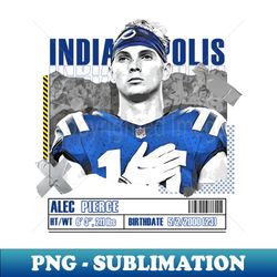 Alec Pierce Football Paper Poster Colts 10 - Instant PNG Sublimation Download - Fashionable and Fearless