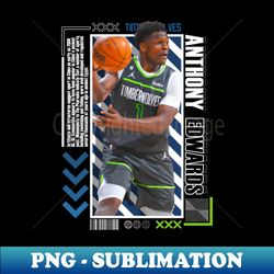 Anthony Edwards basketball Paper Poster Timberwolves 9 - Trendy Sublimation Digital Download - Perfect for Creative Projects