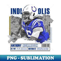 Anthony Richardson Football Paper Poster Colts 10 - PNG Transparent Sublimation File - Defying the Norms