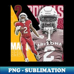 Marquise Brown Football Paper Poster Cardinals 7 - PNG Sublimation Digital Download - Boost Your Success with this Inspirational PNG Download