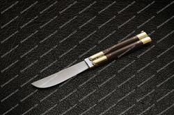 High Carbon Steel Filipino Balisongs butterfly Brass with ebony Wood Inserts, Butterfly Knife With Sheath