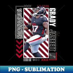 Grady Jarrett Football Paper Poster Falcons 9 - High-Quality PNG Sublimation Download - Perfect for Creative Projects