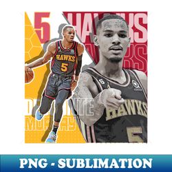 Dejounte Murray basketball Paper Poster Hawks 7 - Special Edition Sublimation PNG File - Unleash Your Inner Rebellion