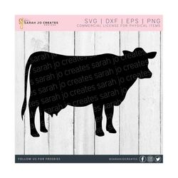 Cow SVG - Animal SVG - Cow Silhouette SVG - Farmhouse Cow Svg - Cow Vector - Pdf - Dfx - Eps - Cricut - Silhouette