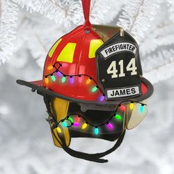 Merry Christmas Personalized Aluminium Ornament - Perfect Gift For Firefighter